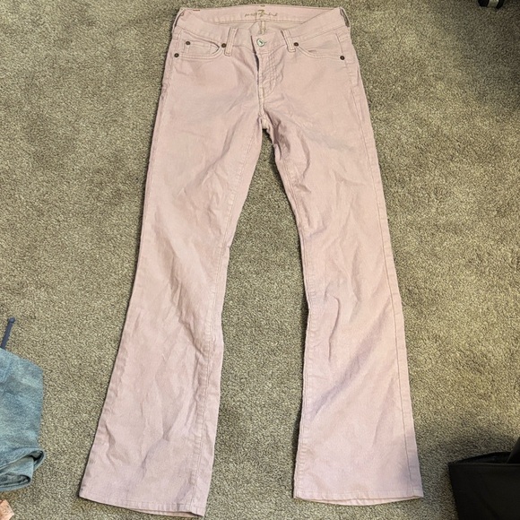 7 For All Mankind Pants - 7 For All Mankind Light Pink Corduroy Pants